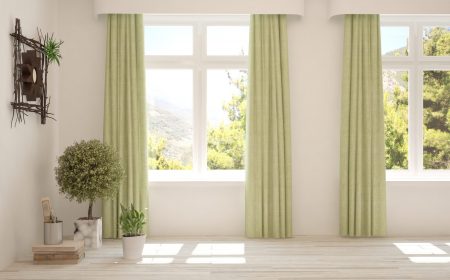 Stylish,Empty,Room,In,White,Color,With,Summer,Landscape,In